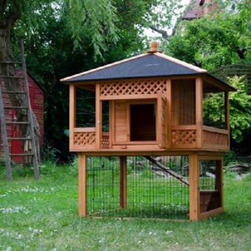 Benelux Konijnenhok - 2 Verdiepingen - Hout - 116 x 116 x 150 cm - Bruin