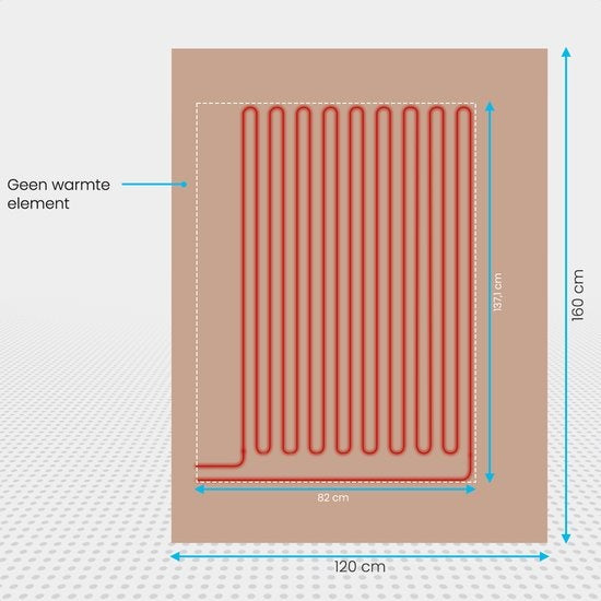 Auronic Elektrische Deken - Warmtedeken - 9 Warmtestanden - 1 Persoons - 160x120cm - Lichtbruin