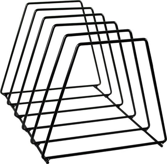VDD Vinyl platen opbergrek retro - zwart