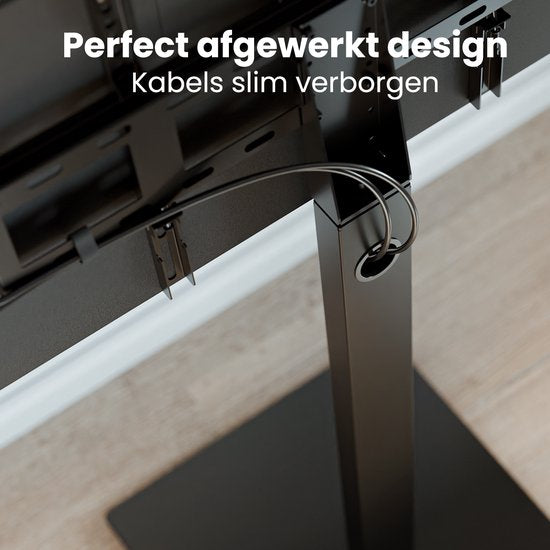 Auronic TV Standaard – Verstelbaar & Draaibaar – Max 60 kg – Voor 37-90 inch – 61 x 41 x 136,5 cm – Zwart