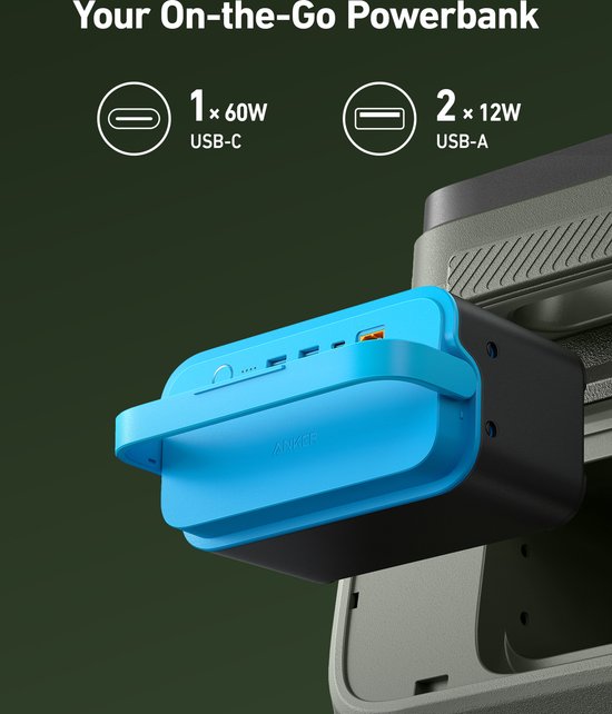 Anker Afneembare Batterij voor Aangedreven Koelbox - Accu voor de Koelbox - USB en USB C