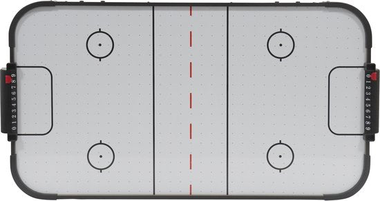 Cougar Airhockey Tafel Mini – 3ft Airhockeyspel – Compacte Airhockeytafel voor Thuis – Inclusief Pushers en Pucks – Eiken/Grijs