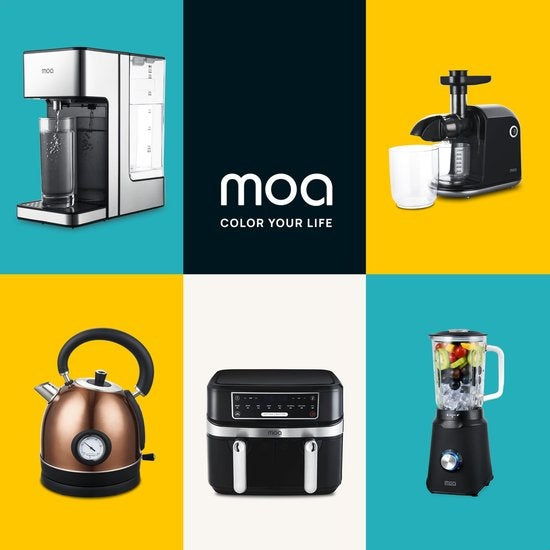 MOA Waterkoker Retro EK3TC – 1,8L – RVS – BPA-Vrij – 2200W – Koper – Ingebouwde Thermometer – Anti-Kalkfilter