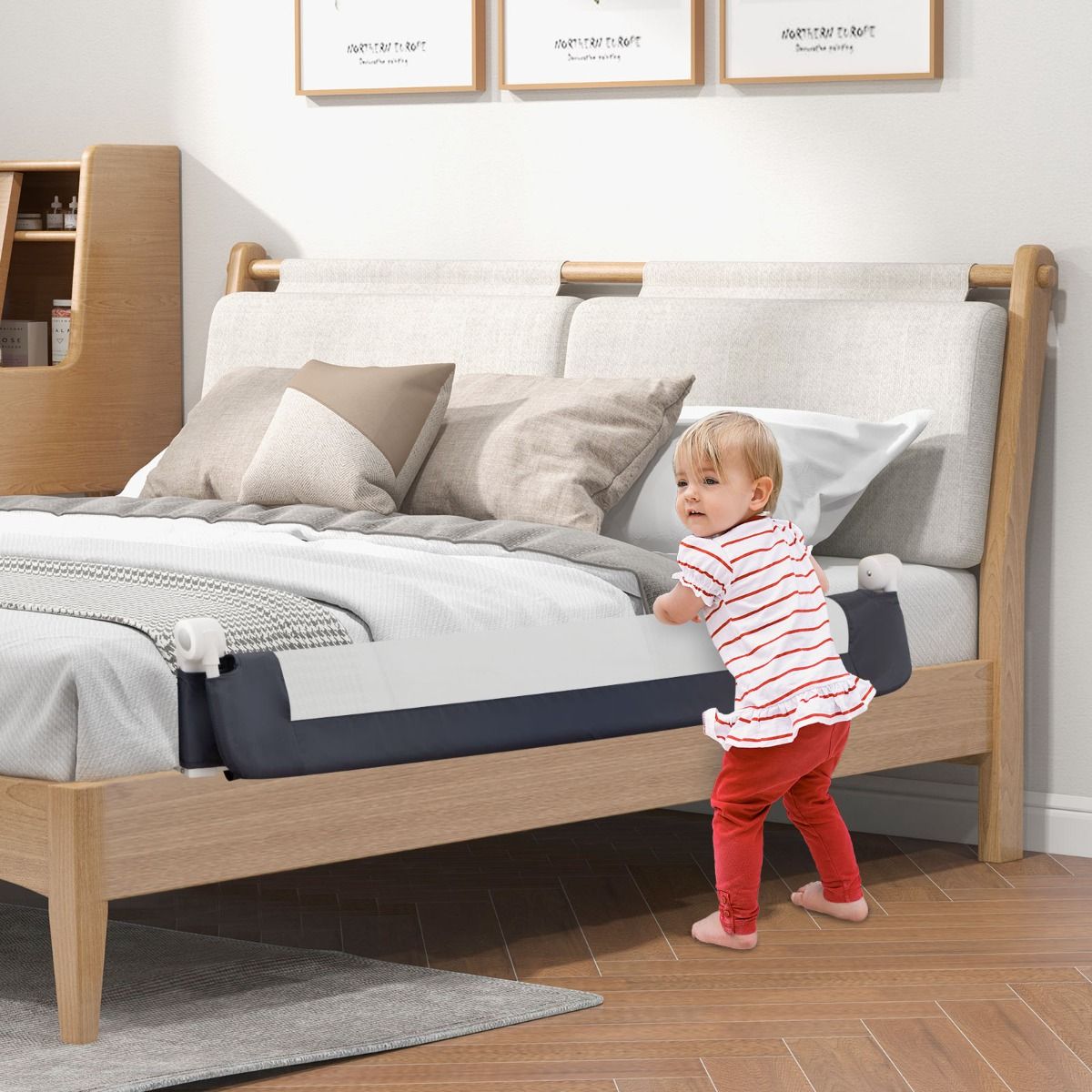 Coast Kinder Bedhekje Veiligheid - 150 x 40 x 42 cm - Grijs