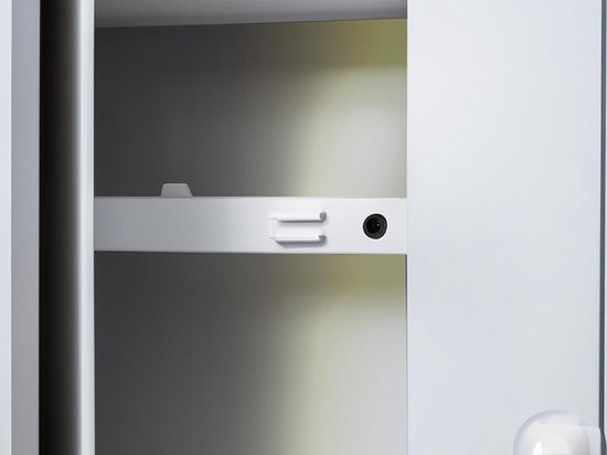 EtiamPro Deursensor schakelaar, inbouw, perfect voor het aansturen van 12 V/24 V-ledstrips, IR-sensor, voor gebruik binnen, compact design, voor kasten en dressings, detectiebereik 0-4 cm, kabellengte 100 cm, ABS, zwart