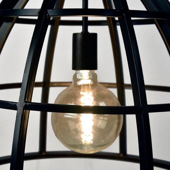 LABEL51 - Hanglamp Fuse - Staal - Zwart - Industrieel - 47x47x42 cm
