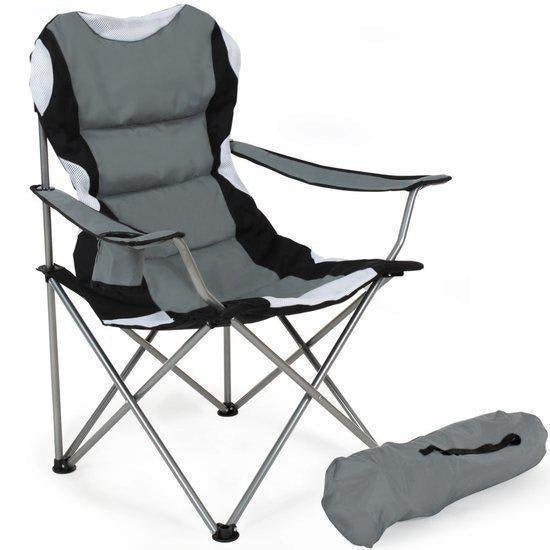 Tectake Stoel Basic Campingstoel - Opklapbaar - Grijs/Zwart