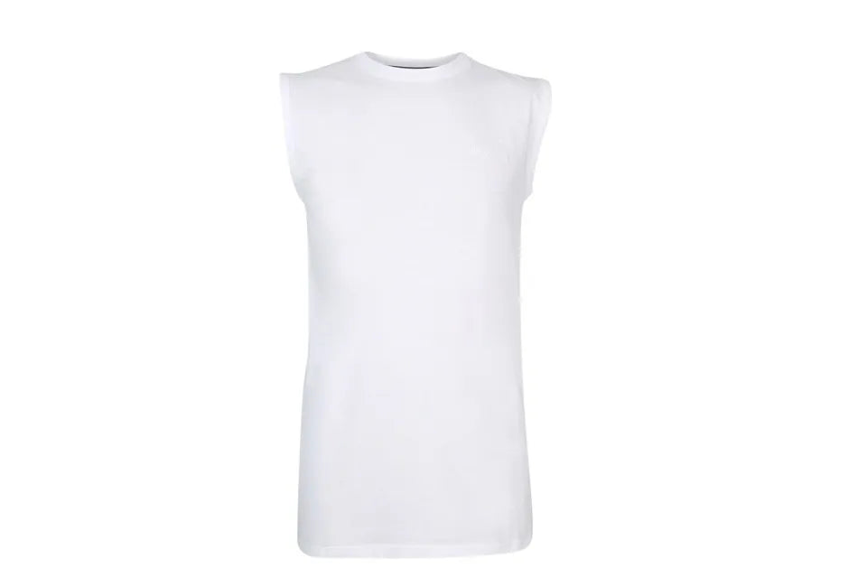 Pierre Cardin Mouwloos T-shirt – Wit – 100% Katoen – Maat XL – Zomercomfort in Stijl