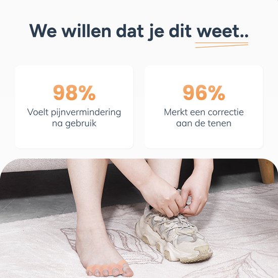 Alyze Teenspreider Siliconen - 2 Stuks - Hallux Valgus Corrector - Teenbeschermer - Tenenspreiders - Teencorrector - Hamerteen Brace - Persoonlijke Verzorging