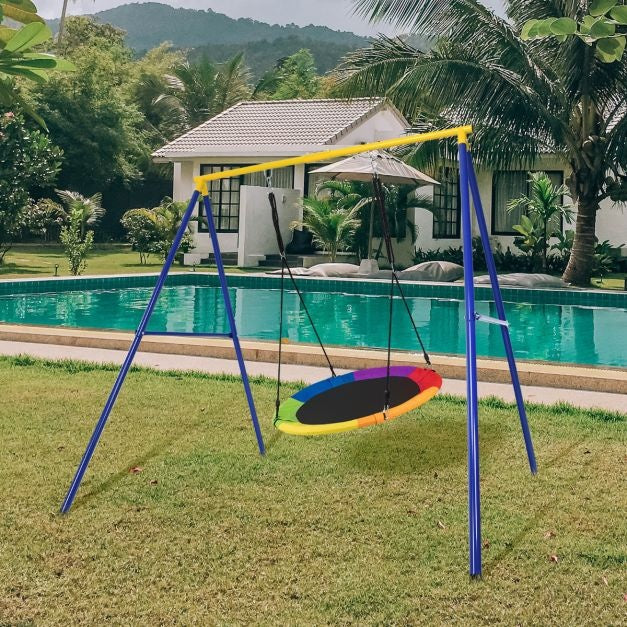 Coast robuust metalen swingframe een frametuin swingframe 194 x 184 x 180 cm blauw + geel