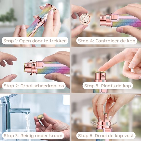 Wenkbrauw Trimmer - Gezichtsontharing Dames - Gezichtshaar Verwijderen Vrouw - Sansbeauté® - Safety Razor - Ladyshave - Flawless Gezichts Ontharing - Wenkbrauw Scheermesje