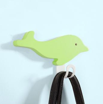 SoBuy FHK04 Wandkapstok met Kledinghaken - Dolphin Design - 5-delig