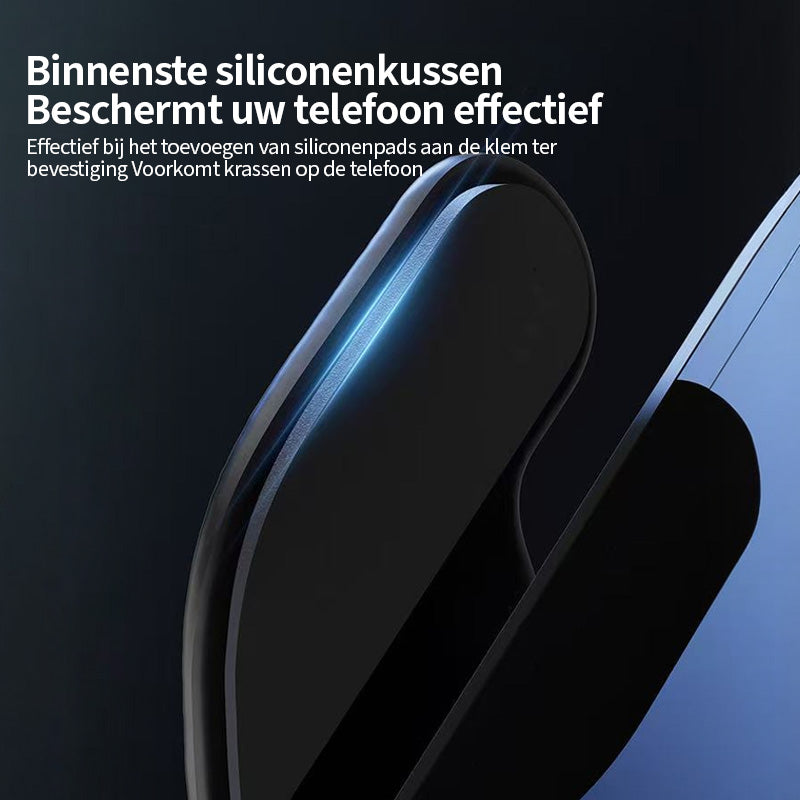 ATSHARK draadloze autolader, 15 W snelle draadloze autolader, magnetische telefoonhouder voor ventilatierooster met automatische sensor, compatibel met iOS en Android, G16, zwart