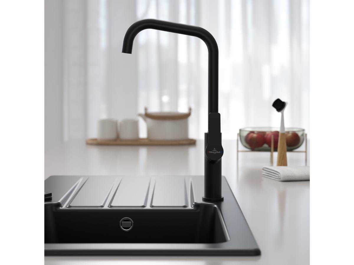 Villeroy & Boch Keukenkraan VB-100 - Hoge Uitloop - Zwart - 22 x 10,5 x 41,8 cm