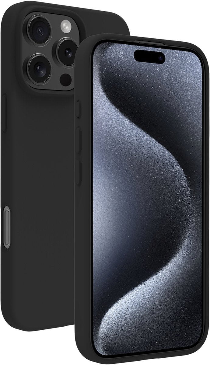 BeHello - iPhone 16 Pro Hoesje Soft Touch - MagSafe - Magnetische Ring - Zwart