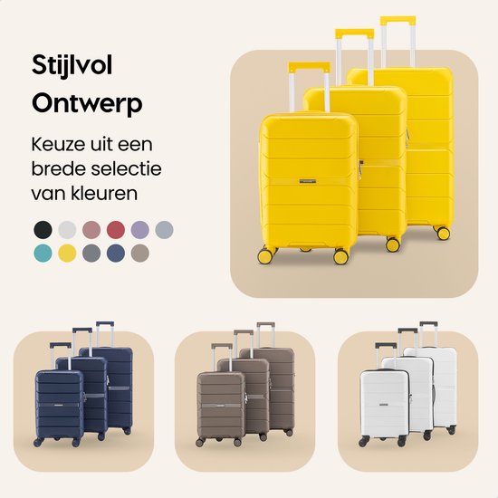 SC Urban Adventurer - Medium Reiskoffer - Cijferslot - 44x27x66cm - 78L - Reiskoffer met Kofferslot - Spinner wielen - Geel