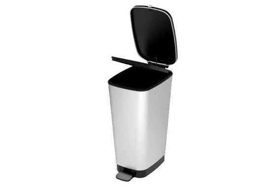 Kis Chic Bin Pedaalemmer - 50 l - Zilver - Maat L