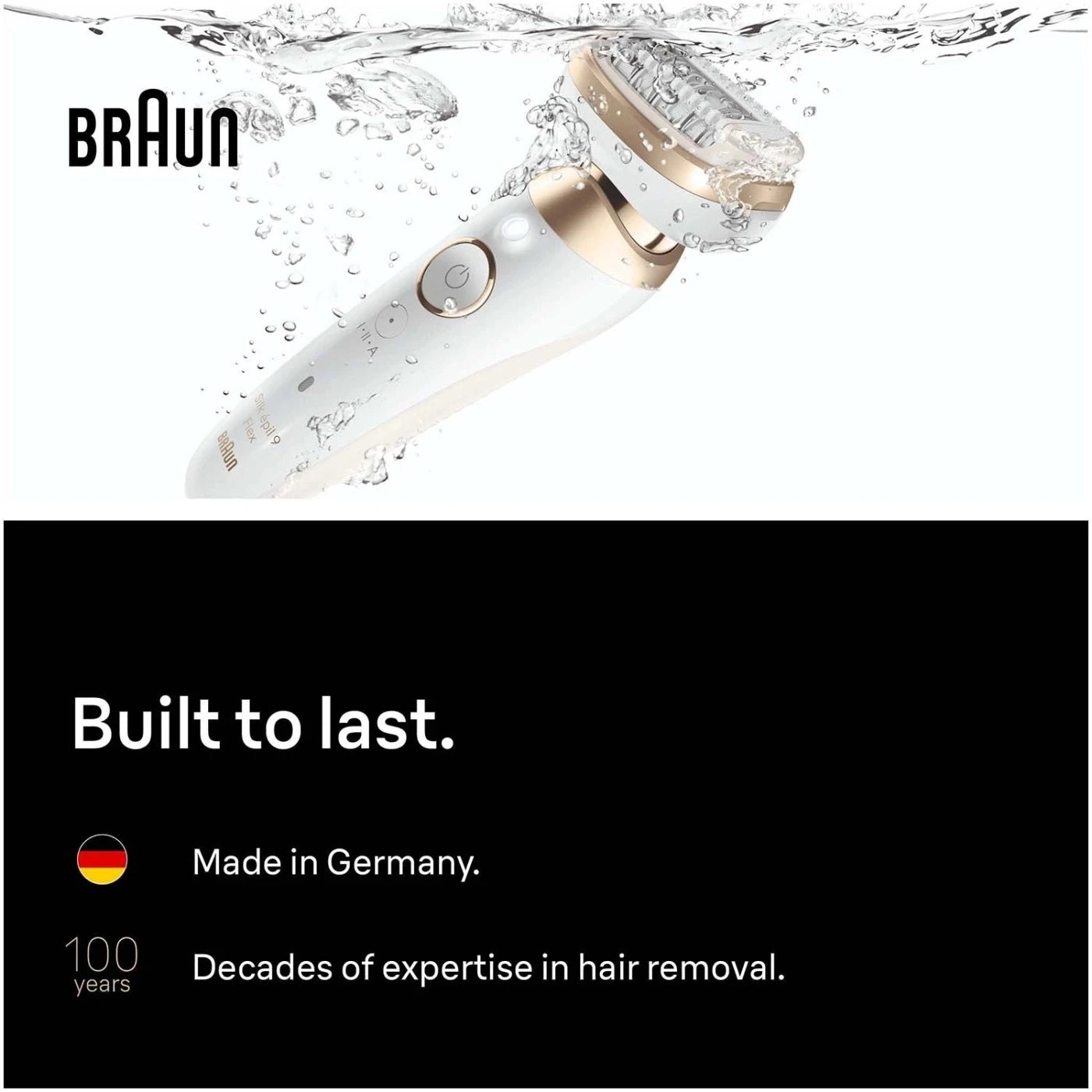 Braun Silk-épil 9 Flex Epilator Goud - 123x72x218mm
