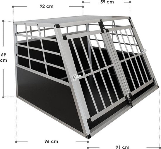 Aluminium Hondentransportbox - XL