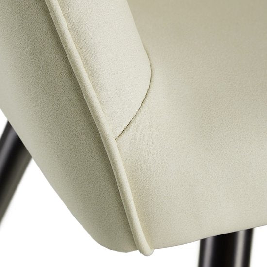 tectake® - Stoel Marilyn stof creme /zwart