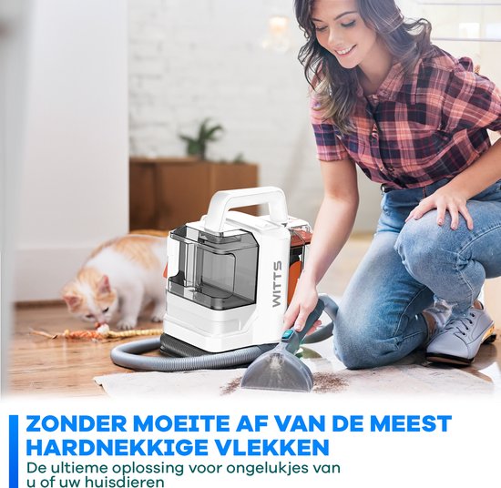 WITTS Bank Reiniger - Tapijtreiniger - 400W - Tapijtreiniger Machine - Vlekkenreiniger - Reinigingsmachine - Tapijtreiniger Stofzuiger