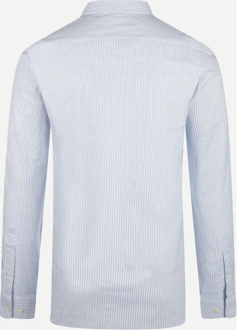 McGregor Stretch Oxford Small Stripe Shirt Heren – maat M – light blue – lange mouwen