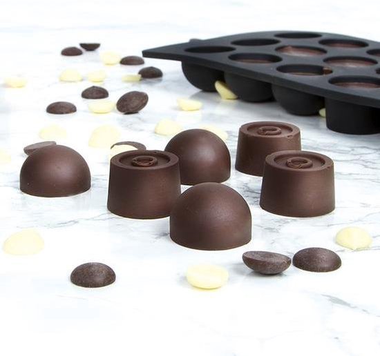 Boska Choco Bonbon DIY Set - Maak Je Eigen Bonbons - Siliconen Mal - Zwart