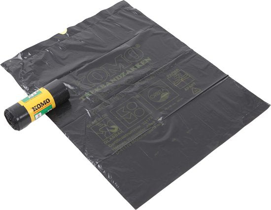 KOMO Afvalzakken met Trekband - 60 Liter - 15 Stuks