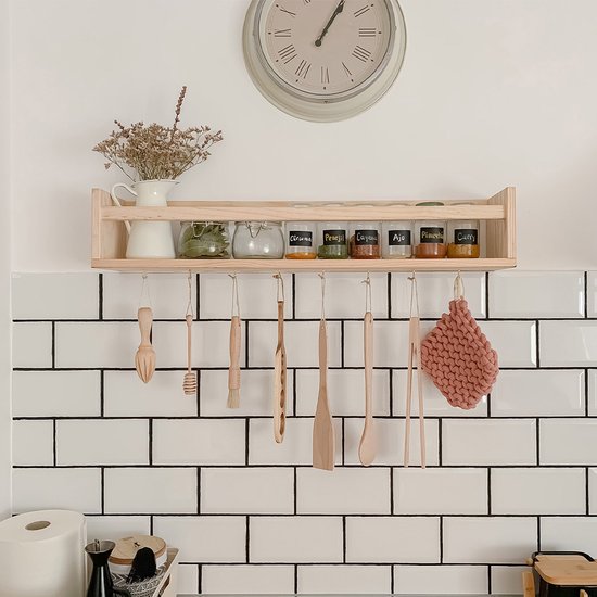 Astigarraga Wandplank - wandrek - kruidenrek - 60cm - PEFC dennenhout