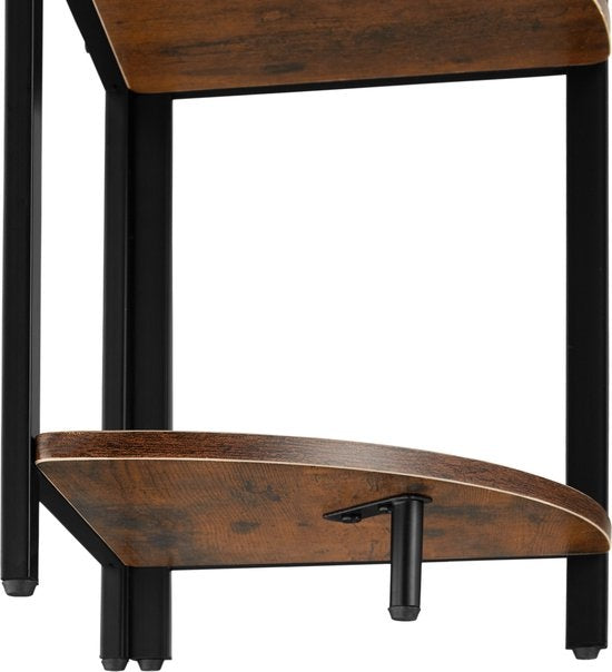 tectake - Hoekkast Castlebar 30x30x150cm - donkerbruin - 404771