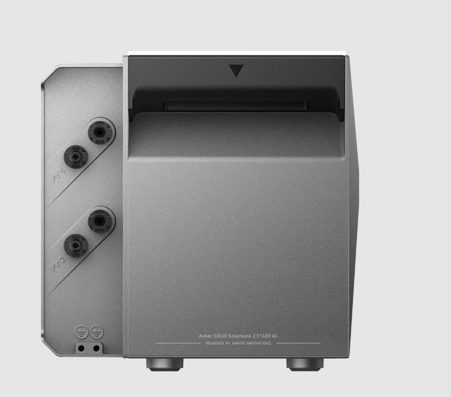 Anker SOLIX Solarbank 2 - Stroomopslag van zonnepanelen - E1600 AC - Zwart/Grijs