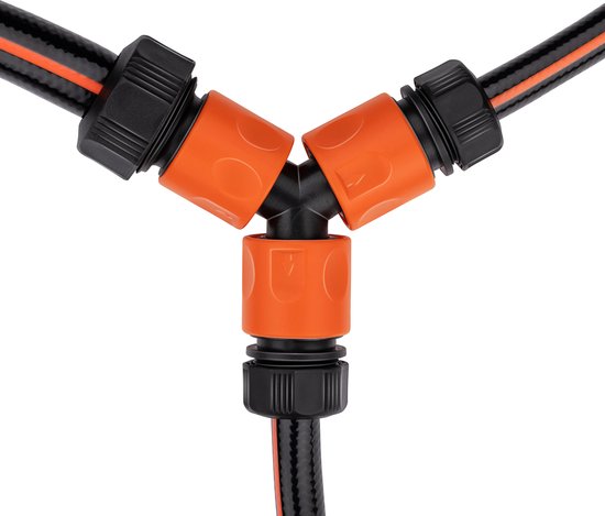 BLACK+DECKER Tuinslangkoppelstuk - 3-Weg - 7 x 6 x 2.1 CM - Zwart