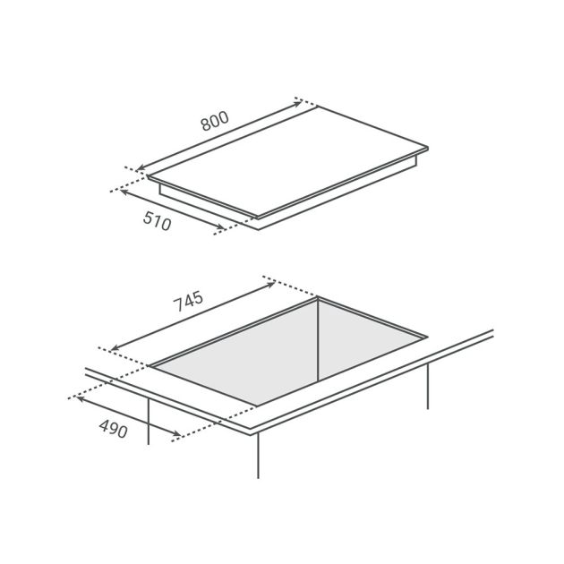 Boretti Inductiekookplaat – 80 cm & 5 Zones – Met Boostfunctie En Timer – Voor Inbouw In De Keuken – MLHBI805 - Zwart Keramisch Glas