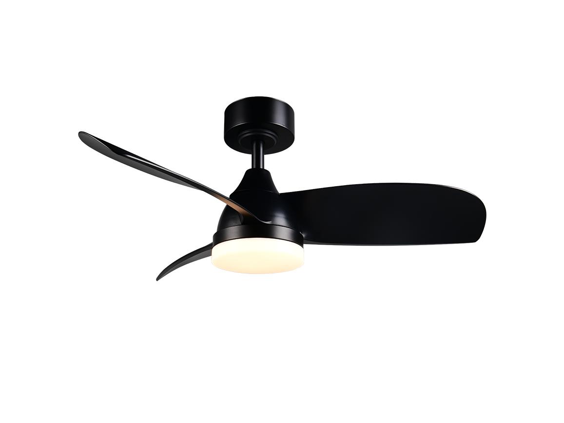 Trio Lighting Helsinki LED Plafondventilator - Zes Snelheidsstanden - Ø 90 cm - Mat Zwart
