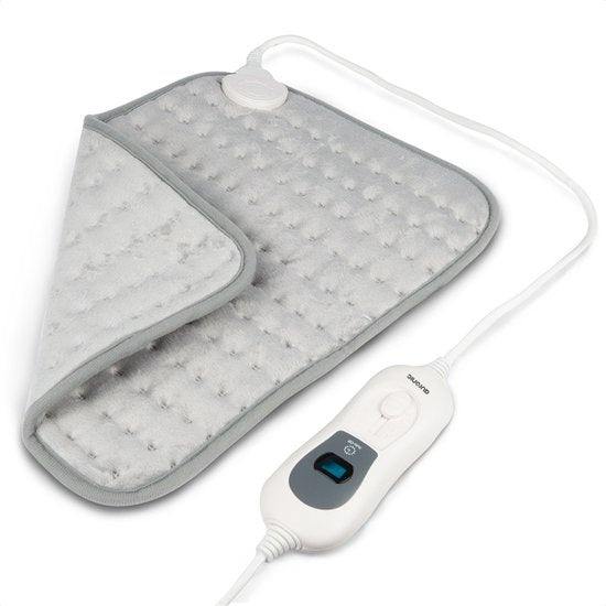 Auronic Warmtekussen - Elektrisch - 40x30cm - Nek en Schouders - Wasbaar - Grijs