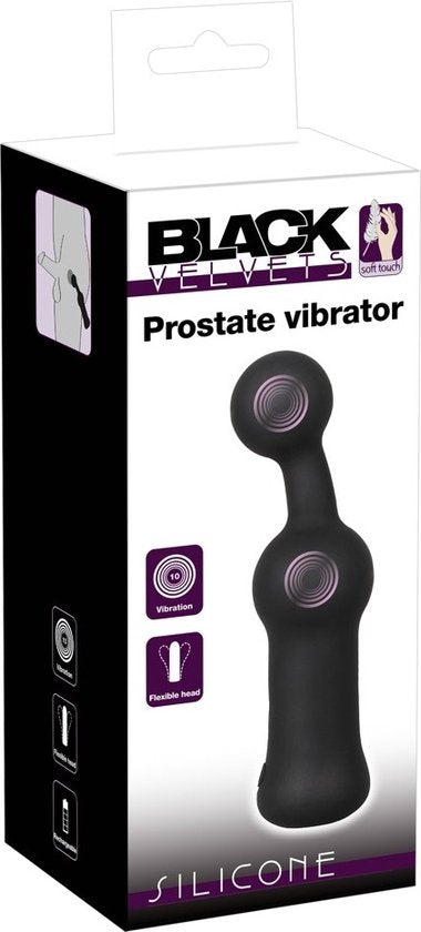 Black Velvets Prostaat Vibrator met Dubbele Motoren - Met balvormige Top - 10 Vibratiestanden en Oplaadbaar - 19 cm