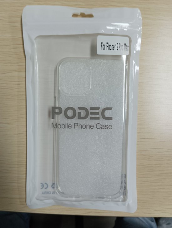 Podec Telefoonhoesje Doorzichtig Geschikt voor iPhone 12 pro max Hoesje Transparant En Screenprotector Beschermglas