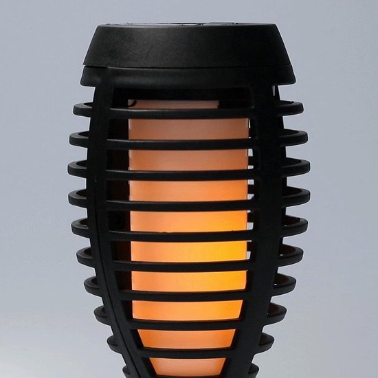 V-TAC VT-724 Zonnevlam-stoklampen - IP44 - Zwart - 1W - 2200K