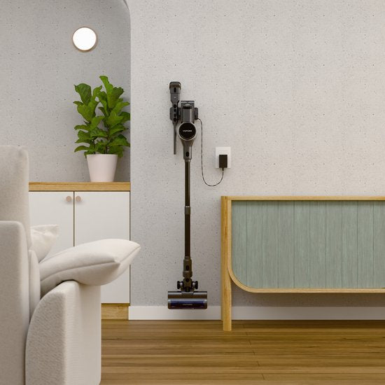 Vapore Steelstofzuiger Draadloos - 47 Minuten Accuduur - 350W - Snoerloze Stofzuiger - Zonder Zak - Op Accu - Vacuum Cleaner - Kruimeldief - Draadloze Steelstofzuiger - Zwart