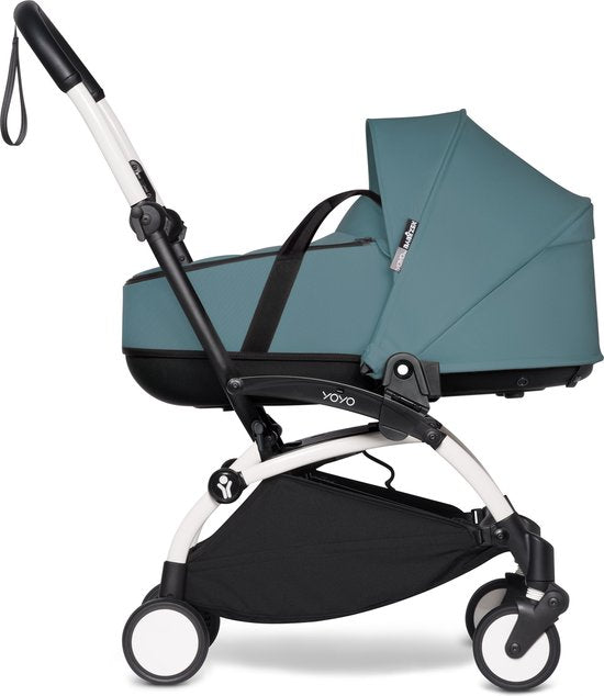 Babyzen YOYO Reiswieg, Aqua - De reiswieg bevat een dikke dubbel matras, ventilerend kuipje & zonnekap - Vereist een YOYO2 frame (apart verkrijgbaar)