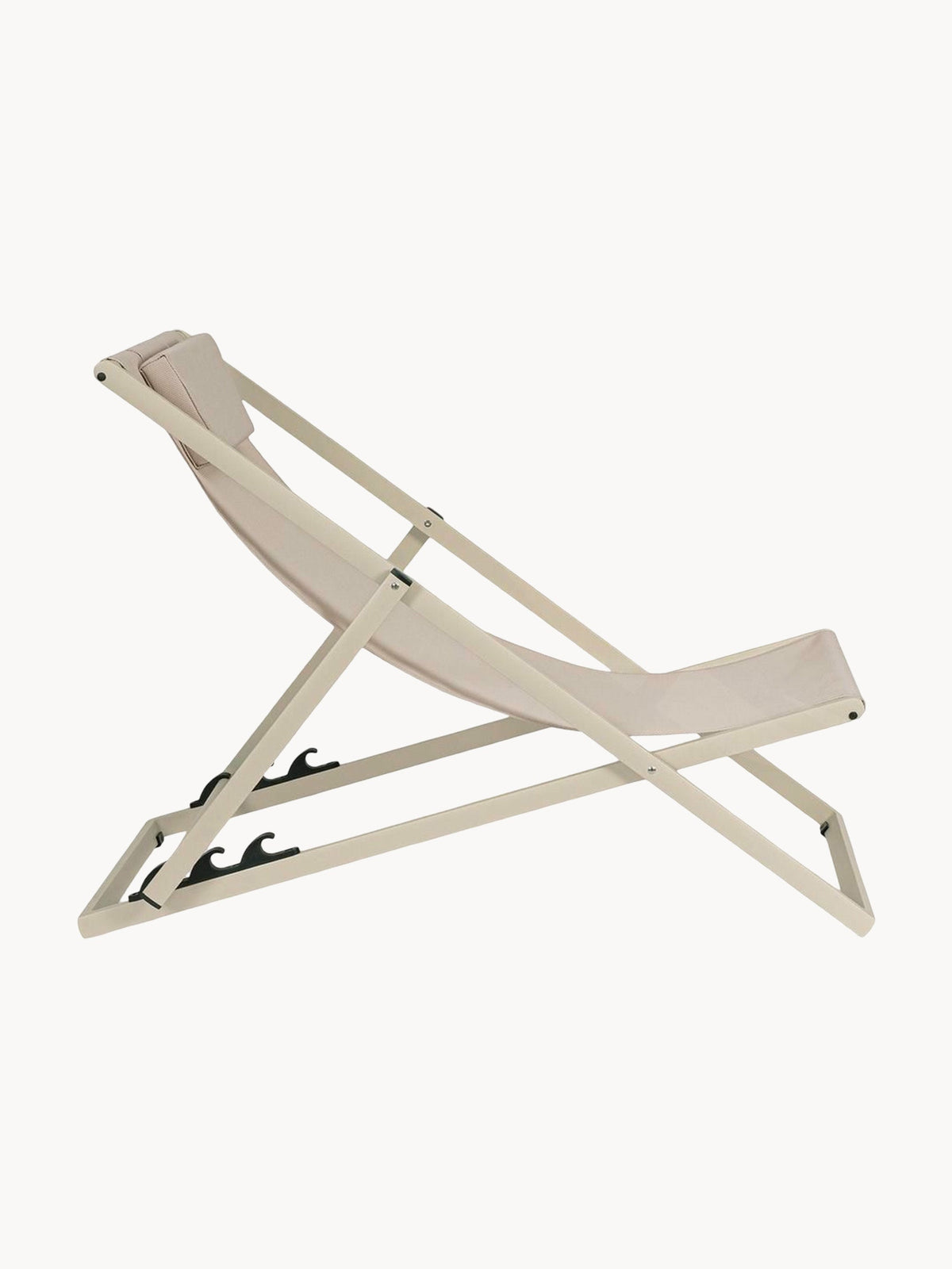 Bizzotto Taylor Tuin Ligstoel - 3 Verstelbare Standen - 102 x 61 x 74 cm - Zandkleurig