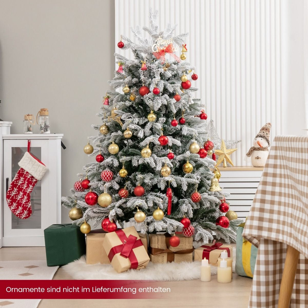 Coast Kunstkerstboom met Sneeuw en 200 LED-lampjes - 146cm