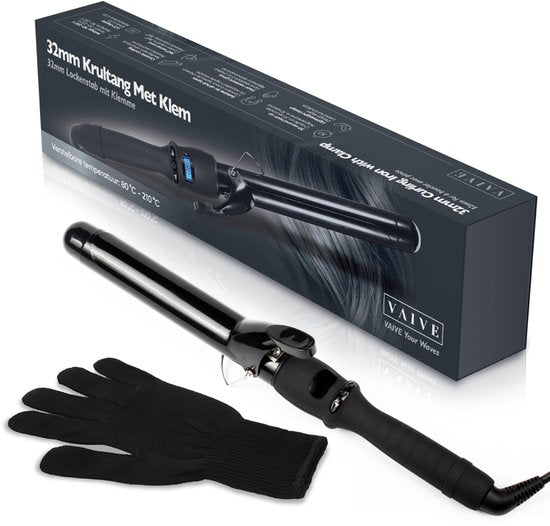 Vaive Krultang met Klem - 32MM - Krultangen - Haarkruller - Hair Curler - Curling Iron