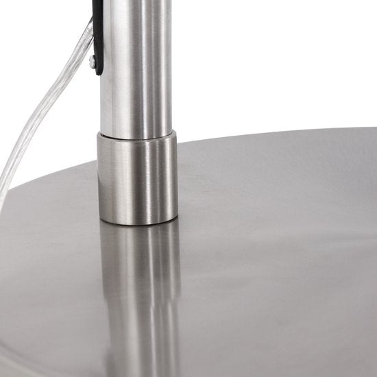 Vloerlampen Staal kleurige booglamp Sparkled Light 7268ST hoogte uitschuifbaar en kantelbaar Steinhauer
