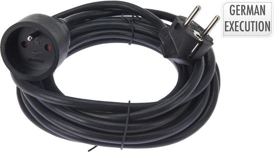 FX Control Verlengsnoer - 5 meter zwart - voor binnen