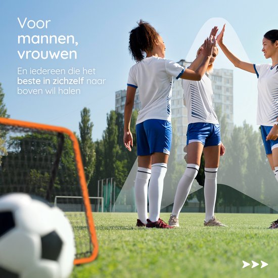 Volcan Dubbelzijdige Rebounder - Voetbal Trainingsmateriaal - Verstelbare Voetbal Bouncer - 85 x 85 cm - Inclusief Grondankers - Dubbele Progressie