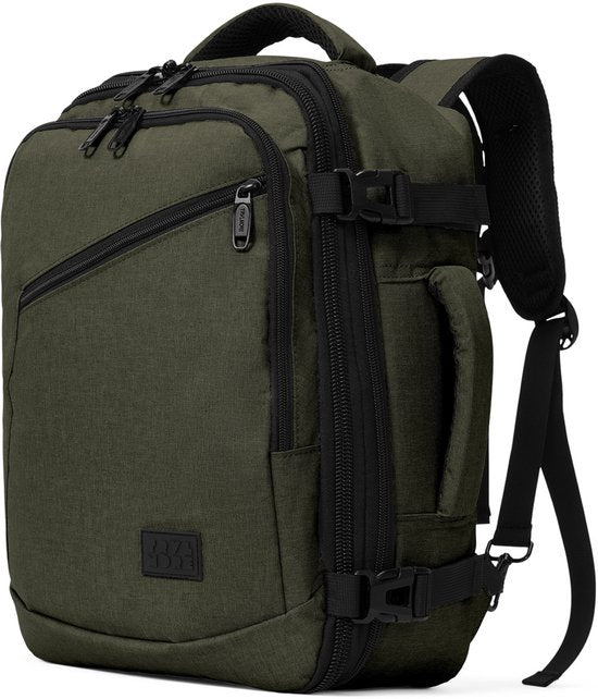 TRVLMORE Reistas - 25L Rugzak - Handbagage - Spatwaterdicht - Rugtas - Weekendtas - Dames en Heren - Groen