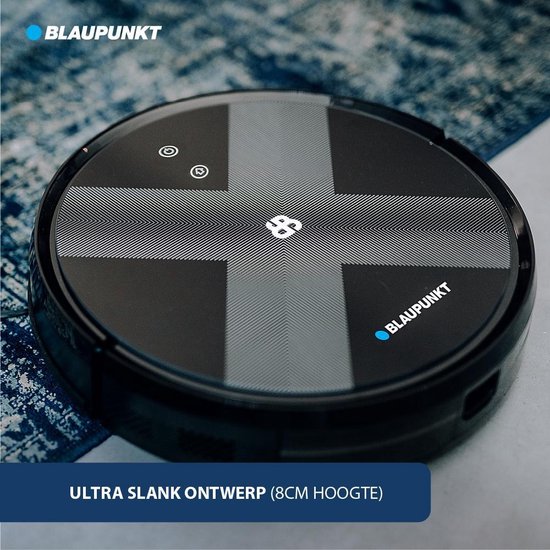 Blaupunkt Bluebot XVAC – Robotstofzuiger met Laadstation – Gyro Navigatie - Met dweilfunctie door los te verkrijgen dweilmodule