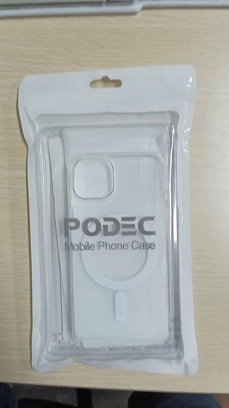 Podec Magsafe Hoesje Geschikt voor iPhone 12 Mini - Met 3x Screenprotector + 3x Cameraprotector - Magnetisch met Ring Doorzichtig - Telefoonhoesje Transparant Case
