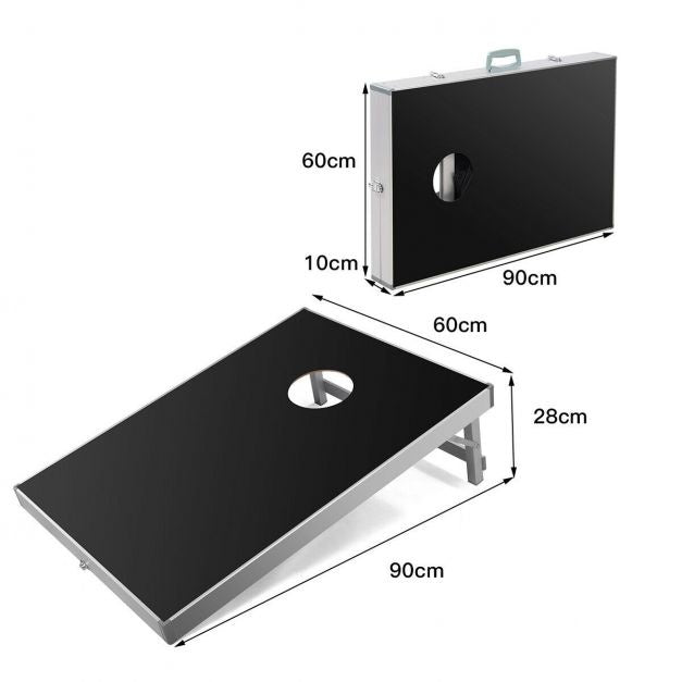 Coast Cornhole bordspel met draagtas - 90 x 60 x 28 cm - Zwart